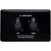 Dual 3 Pin XLR DJ/Band Wallplate Black