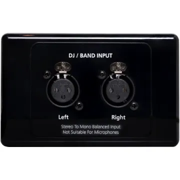 Dual 3 Pin XLR DJ/Band Wallplate Black