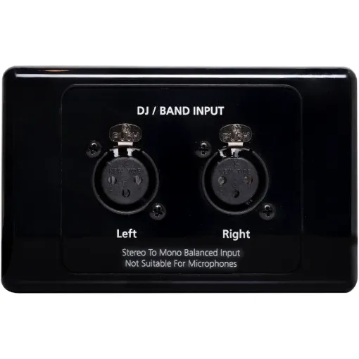 Dual 3 Pin XLR DJ/Band Wallplate Black