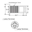 Picture of DPDT Alternate LED Red Solder Tail Pushbutton Switch