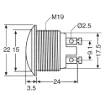 Picture of SPST Vandal Resistant Momentary Pushbutton Switch