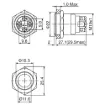 Picture of SPST IP65 Vandal Resistant Illum. Blue Pushbutton Switch