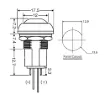 Picture of SPST IP67 Rated Alt. Black LED Pushbutton Switch