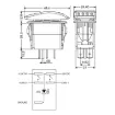 Picture of DPST Red Illuminated IP66 Marine 12V/24V Rocker Switch