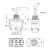 Picture of DPDT (On/Off/Mom On) 10A Heavy Duty Toggle Switch