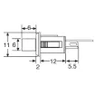 Picture of SPST Mom. LED Red Solder Tail Pushbutton Switch