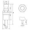 Picture of SPST Black Push Off Mini Pushbutton Switch