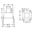 Picture of SPST Momentary PCB Mount 7mm Tactile Switch