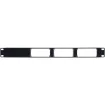 A blanking panel to fill unused spaces in the H5158 Merlaud zone decoder rack panel.