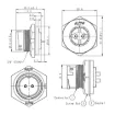 Picture of 2 Pin 5A Locking Male Chassis IP67 Waterproof Plug