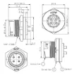 Picture of 4 Pin 5A Locking Male Chassis IP67 Waterproof Plug