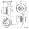 Picture of 5 Pin 5A Locking Male Chassis IP67 Waterproof Plug