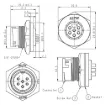 Picture of 6 Pin 5A Locking Male Chassis IP67 Waterproof Plug