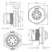 Picture of 7 Pin 5A Locking Male Chassis IP67 Waterproof Plug