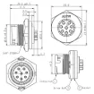 Picture of 8 Pin 5A Locking Male Chassis IP67 Waterproof Plug