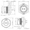 Picture of 2 Pin 5A Locking Male PCB IP67 Waterproof Plug