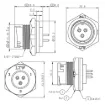 Picture of 3 Pin 5A Locking Male PCB IP67 Waterproof Plug