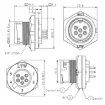 Picture of 6 Pin 5A Locking Male PCB IP67 Waterproof Plug