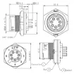 Picture of 7 Pin 5A Locking Male PCB IP67 Waterproof Plug