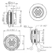 Picture of 18 Pin 5A Locking Male Chassis IP67 Waterproof Plug