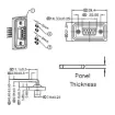Picture of DE9 Female PCB 90 Deg. IP67 Rated