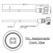 Picture of USB Type B Male Line With Fly Lead IP67 Waterproof