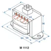 This model is a 5 Watt 100V line speaker audio transformer with tapped primary, and secondary to suit 8 Ohm speakers.