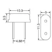 Picture of 11.0592Mhz Low Profile HC49S Crystal