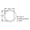 Picture of Red Double Sided Chassis Mount RCA