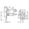 10k Lin D Shaft 16mm Single Horizontal PCB Pot