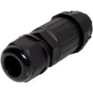 This waterproof IP68 2 pin connector features a screwless termination and locking connection to mating connectors (see P8660 for male line plug).