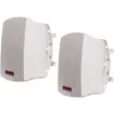 A great addition to any alfresco area these wall speakers offer high performance music reproduction for an affordable price! 3.5” 30W RMS drivers.  IP54 rated sealed enclosure.