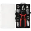 Your all-in-one DIY sidekick—five tools in one with quick-swap heads, perfect for cutting, crimping, stripping, and more, all in a portable case.