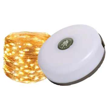 USB Rechargeable Warm White LED String Lights 10m