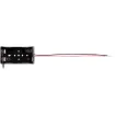 Dual AA Plastic battery holder with fly leads and on/off lever.