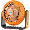 Easy to carry 3-in-1 portable fan provides a cool breeze and equipped with an adjustable brightness LED lamp and USB power bank output for charging your phone in a pinch!