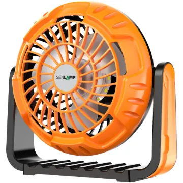 Easy to carry 3-in-1 portable fan provides a cool breeze and equipped with an adjustable brightness LED lamp and USB power bank output for charging your phone in a pinch!