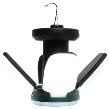 Ideal for camping, roadside emergencies and a variety of uses around the home. Innovative folding design includes a central LED lamp with fold-out side panels to expand the light coverage when needed.