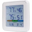 Monitor indoor and outdoor temperatures with this self standing desk monitor (can also be wall mounted).  The easy to read screen lights up at a touch providing a quick snapshot of conditions including temperature, humidity and comfort levels.