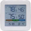 Monitor indoor and outdoor temperatures with this self standing desk monitor (can also be wall mounted).  The easy to read screen lights up at a touch providing a quick snapshot of conditions including temperature, humidity and comfort levels.