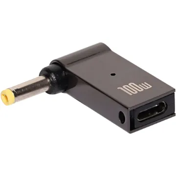 These 100W compatible USB C adaptors allow you to power your laptop from a standard USB C power supply. Ideal replacement for broken or lost laptop power supplies.