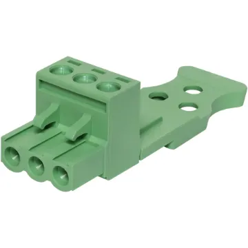 Screw Terminal Plug with strain relief. Rated 15A at 300V. Cable hole entry size up to 0.2~2.5mm² (26 ~14AWG).