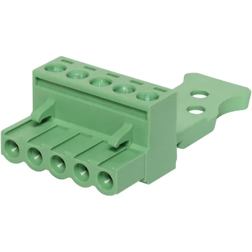 Screw Terminal Plug with strain relief. Rated 15A at 300V. Cable hole entry size up to 0.2~2.5mm² (26 ~14AWG).