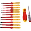 This set of screwdrivers is ideal for people who service 240V appliances. Rated to 1000V. Includes Slotted, Phillips, Pozi and Torque screwdrivers.
