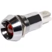 Red 100mcd 10mm LED With Chrome Bezel