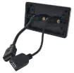 Latest HDMI high speed with Ethernet (1.4) connection. Rear is fitted with 150mm fly leads and HDMI and USB type A socket for easy connection. Supplied with two facia covers to suit your decor.