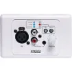 This Microphone/Line Pre Amplifier Wallplate accepts either a microphone level, line level, music or bluetooth input and converts the signal to a balanced high level output.