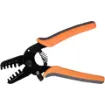This open barrel terminal crimper is designed for use with 0.21-3.31mm² open barrel terminals and connectors. It features multiple jaw crimp sizes including 2.2, 2.5, 2.8, 3.1 and 3.4mm.