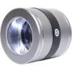 This illuminated surface magnifying loupe offers 10x magnification through its 30mm lens.