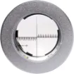 This illuminated surface magnifying loupe offers 10x magnification through its 30mm lens.